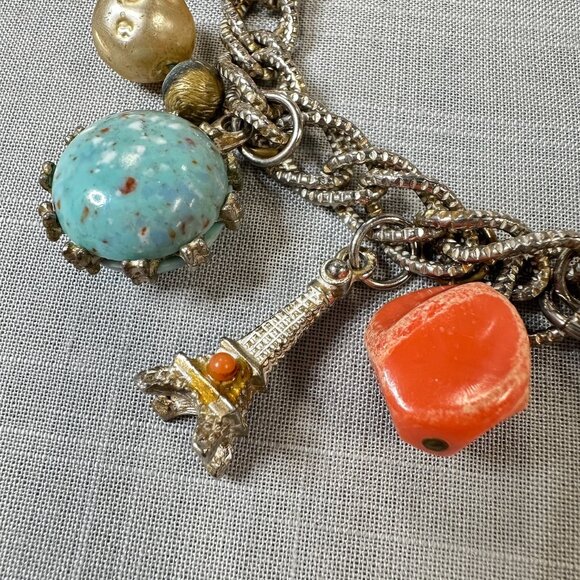 Vintage RARE 60s Boho Paris Charm Bracelet - Picture 12 of 13